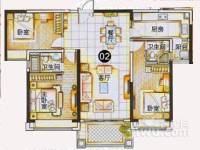 敏捷莱茵花园3室2厅2卫126㎡户型图