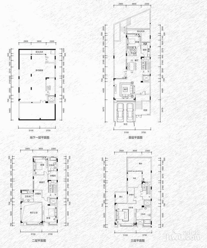 基盛水韵蓝湾5室4厅4卫433㎡户型图