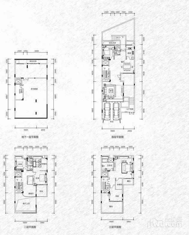 基盛水韵蓝湾5室4厅4卫418㎡户型图