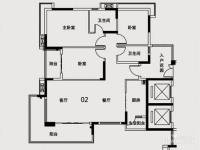 越秀可逸阳光3室2厅2卫140㎡户型图