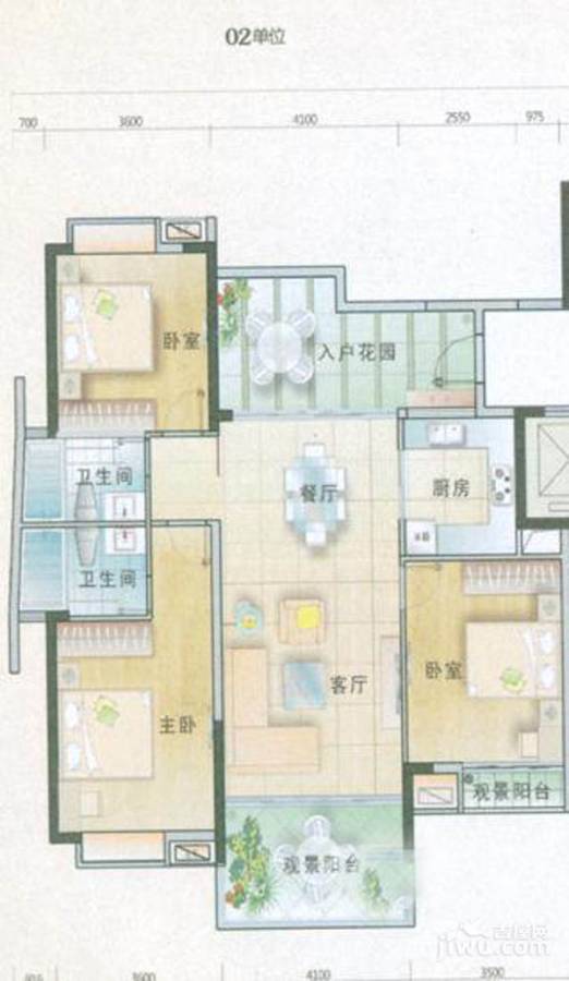 隆泰逸品君庭3室2厅0卫150㎡户型图