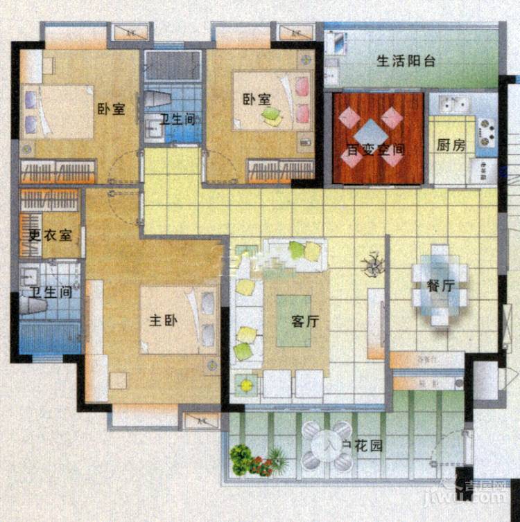 隆泰逸品君庭3室2厅0卫150㎡户型图