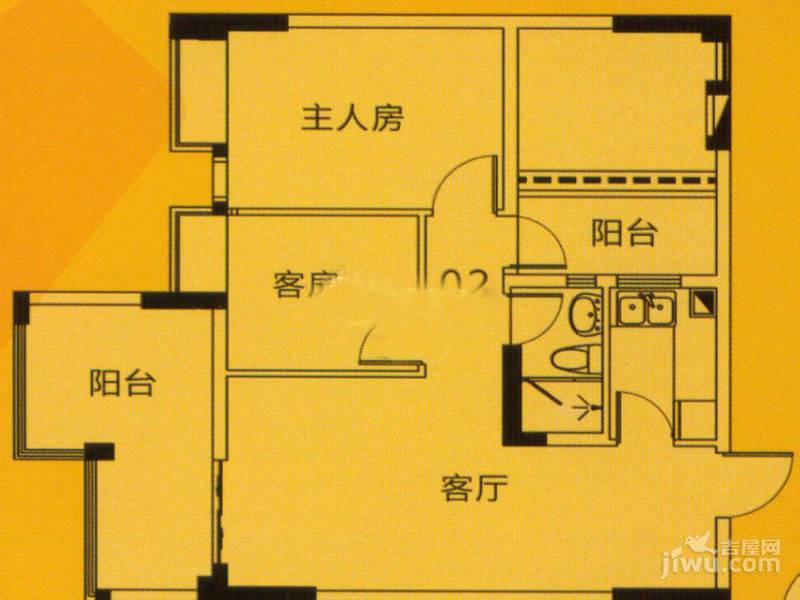 广东动漫城（商用）2室1厅0卫75㎡户型图