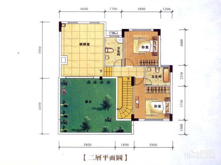 兴业海逸半岛花园4室2厅2卫230㎡户型图