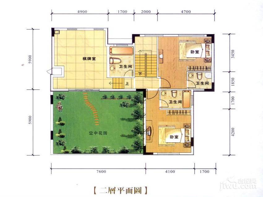 兴业海逸半岛花园4室2厅2卫254㎡户型图