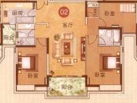 合生华南新城·江山颐景3室2厅2卫133㎡户型图