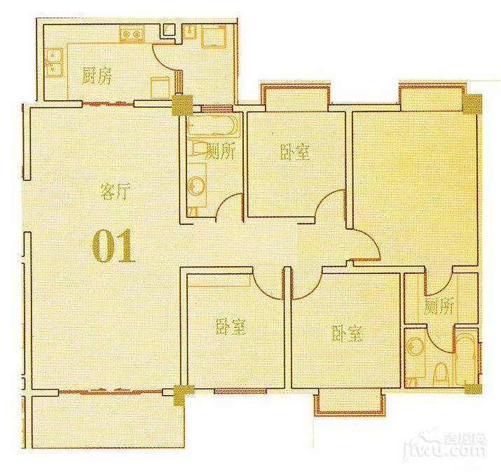 帝缘花园4室2厅2卫149.7㎡户型图