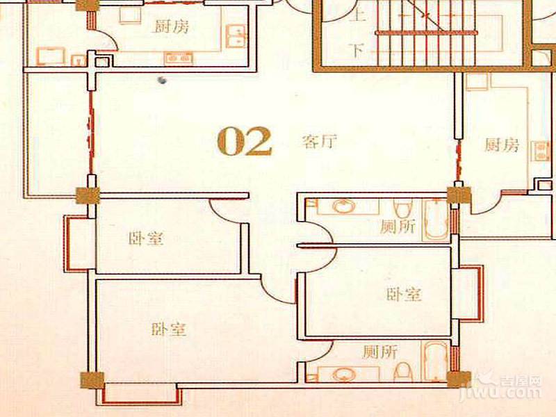 帝缘花园3室2厅2卫143.2㎡户型图