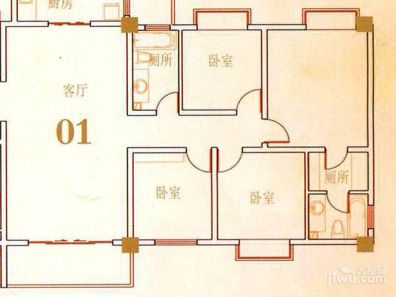 帝缘花园4室2厅2卫149.7㎡户型图