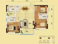 欣荣宏国际商贸城3室2厅1卫124㎡户型图