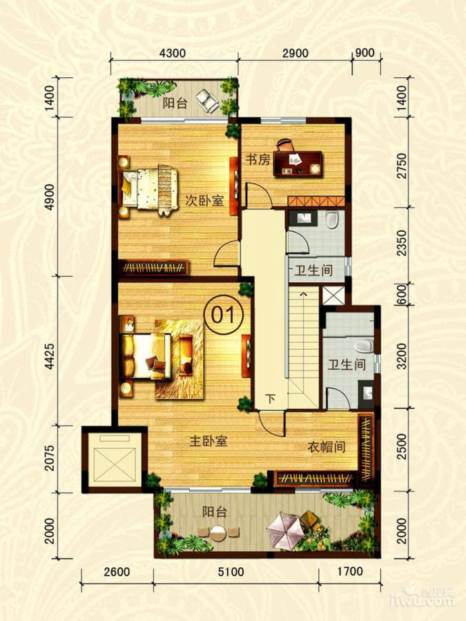 路劲隽悦豪庭普通住宅210㎡户型图