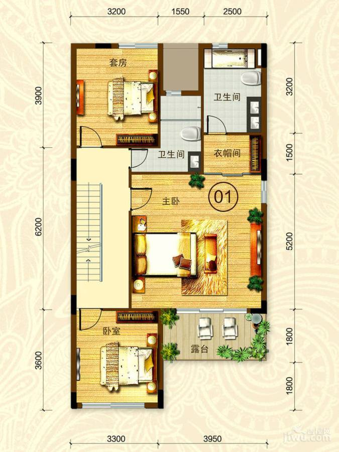 路劲隽悦豪庭普通住宅196㎡户型图