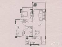 云峰花园四期2室2厅1卫90㎡户型图