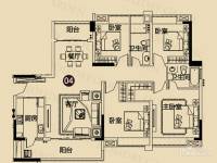 现代城·假日花园4室2厅2卫142.2㎡户型图