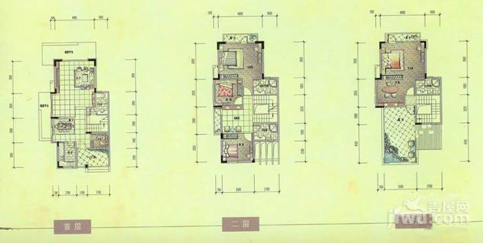 美林湖畔誉府6室3厅0卫350㎡户型图