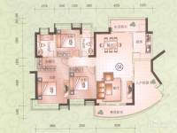 广州新塘新世界花园3室2厅2卫132㎡户型图