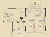 广州时代倾城3室2厅2卫116㎡户型图