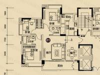 现代城·假日花园3室2厅2卫115.6㎡户型图