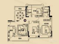 现代城·假日花园3室2厅2卫147.6㎡户型图