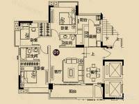 现代城·假日花园3室2厅2卫114.1㎡户型图