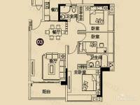 现代城·假日花园3室2厅2卫103.8㎡户型图