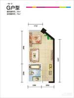 师大现代花园1室0厅1卫38㎡户型图