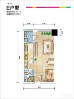 师大现代花园1室0厅1卫65㎡户型图