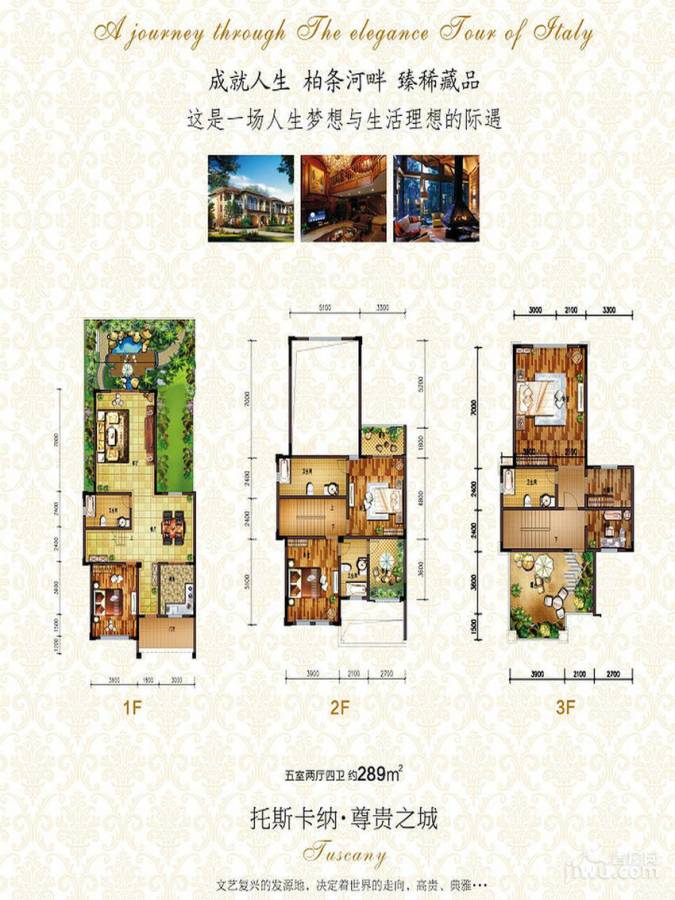 紫坪福园普通住宅289㎡户型图