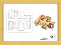 峰度天下3室2厅2卫114㎡户型图