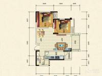 新碧园2室2厅1卫83.5㎡户型图