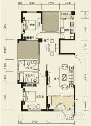 长城半岛城邦3室2厅2卫125㎡户型图