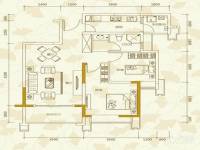 阳城心灵家园2室2厅1卫87㎡户型图