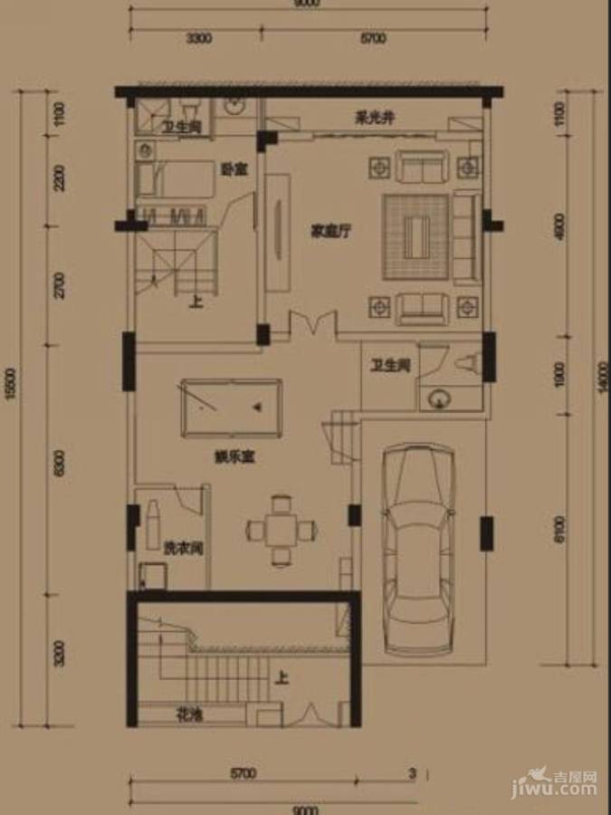 花样年君山4室3厅6卫337㎡户型图