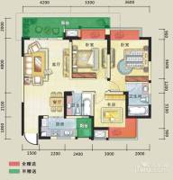 水韵华府3室2厅2卫110㎡户型图