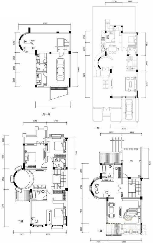 温哥华花园别墅普通住宅338.3㎡户型图