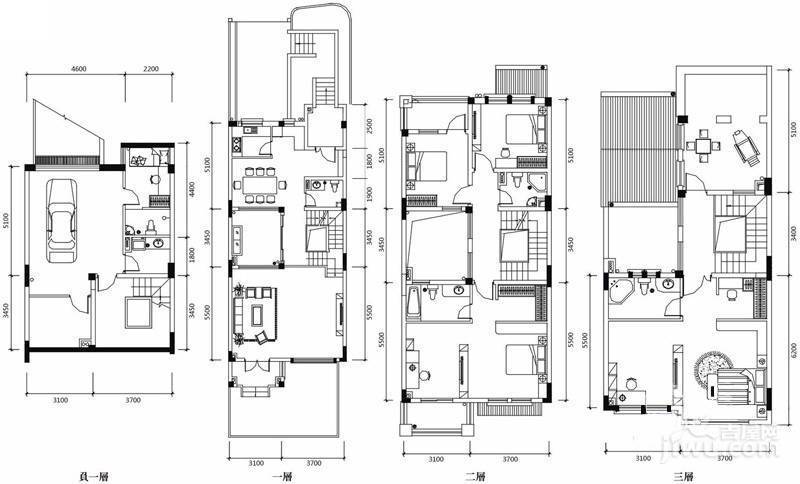 温哥华花园别墅普通住宅301㎡户型图