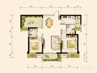 中信未来城2室2厅2卫101.9㎡户型图