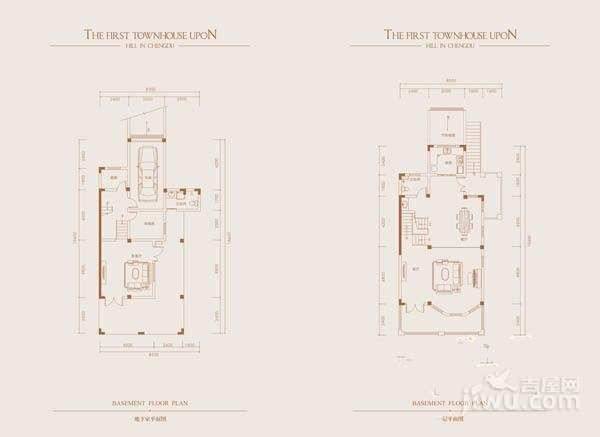 山顶上别墅4室3厅5卫266㎡户型图