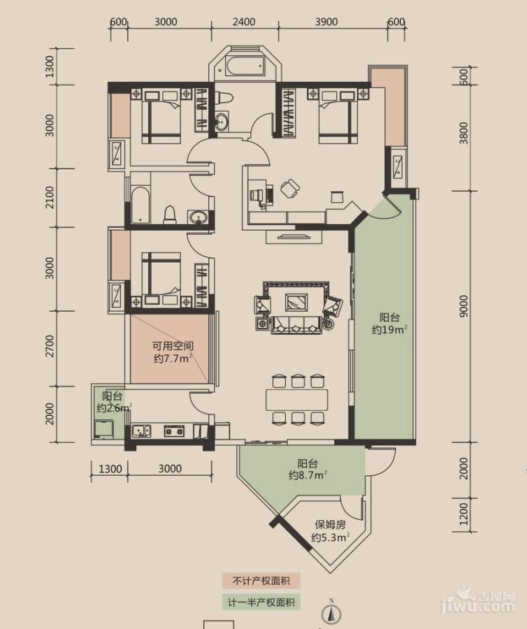 洛森堡新殿4室0厅0卫146㎡户型图