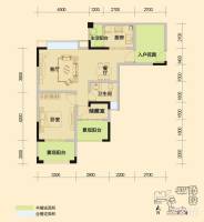 南城香山3室2厅1卫79㎡户型图