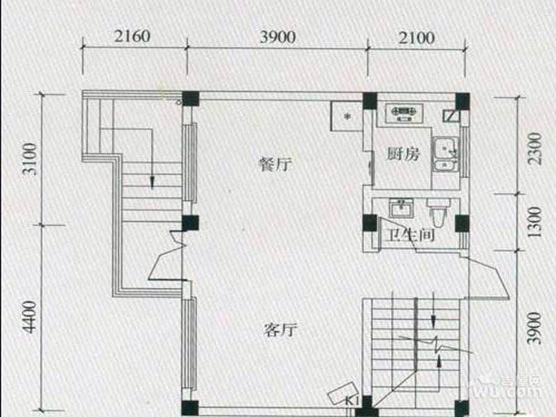 置信芙蓉青城2室2厅2卫143㎡户型图