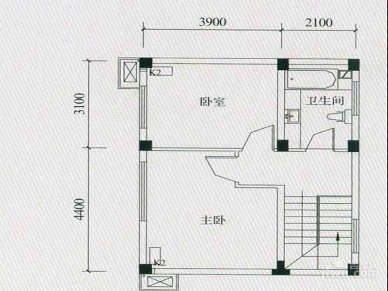 置信芙蓉青城2室2厅2卫143㎡户型图