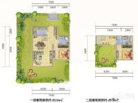 青城美庐2室2厅2卫94.5㎡户型图