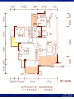 华宇静苑3室2厅1卫81.3㎡户型图