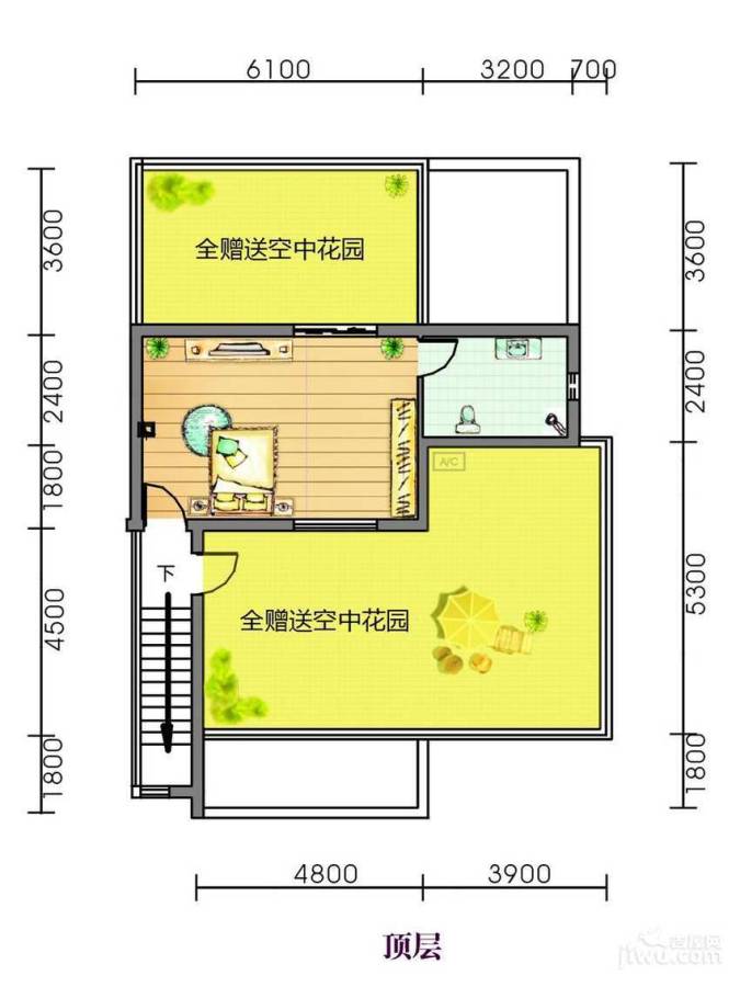 润雅宜园3室2厅3卫158.1㎡户型图