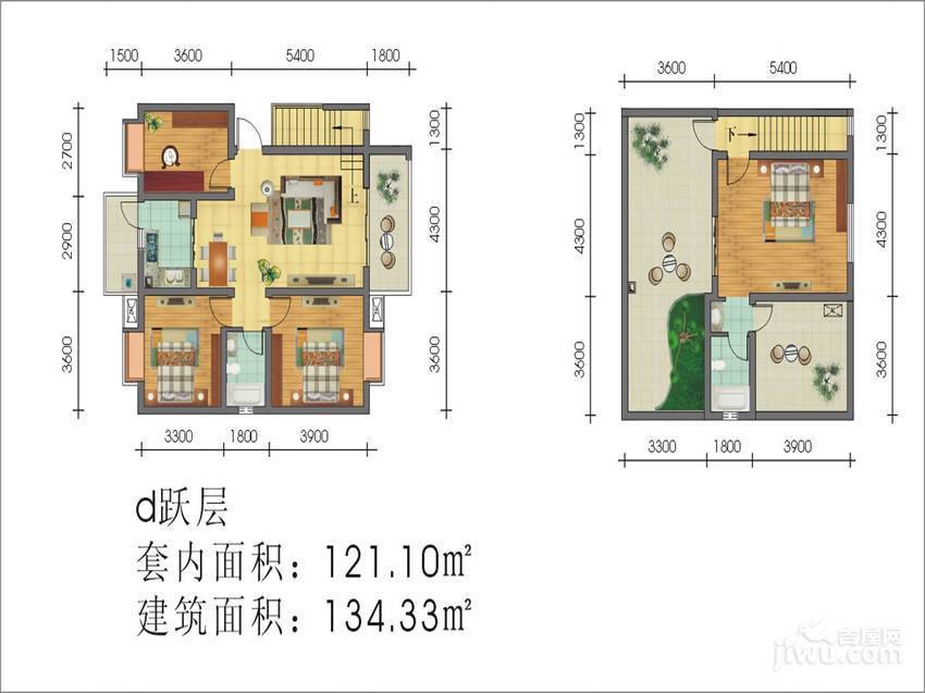 润雅宜园3室2厅2卫133㎡户型图