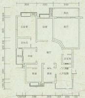 美联国际公寓4室2厅2卫152.3㎡户型图