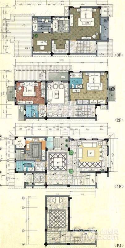 东山国际英伦半岛普通住宅286.9㎡户型图