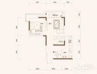 春语江山1室2厅1卫48.6㎡户型图