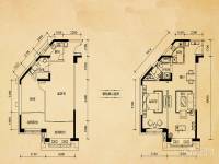 东原18911室2厅1卫60.3㎡户型图